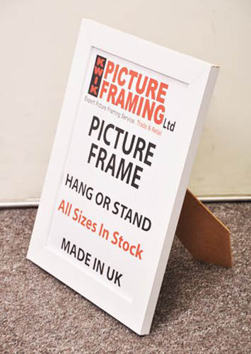 Flat White Picture Photo Frame 30mm ( All Sizes Available)